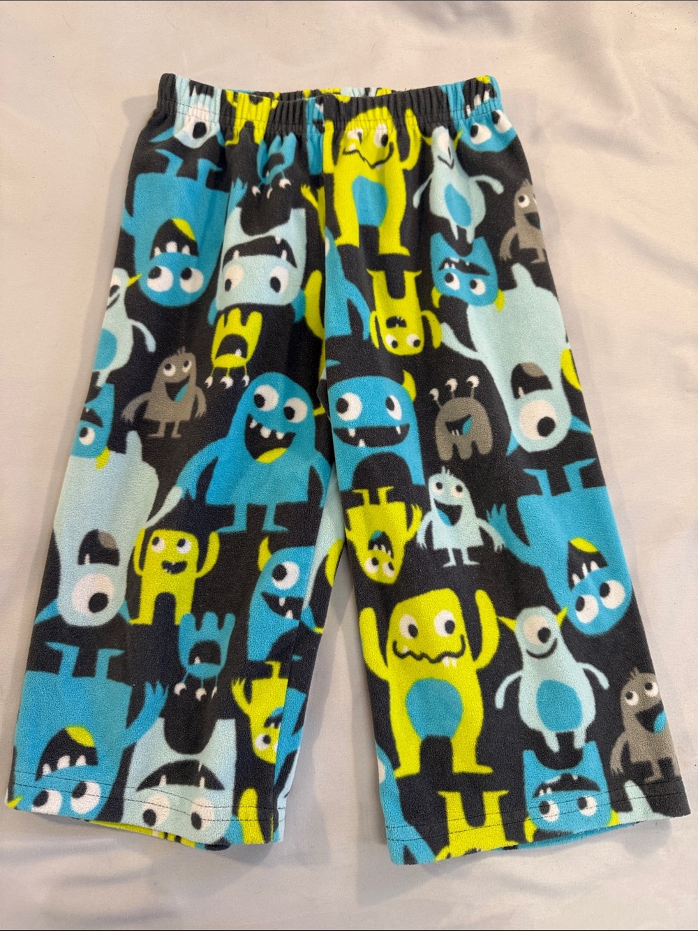 Carter's Monster Fleece Pajama Pants - Blue, Yellow & Black